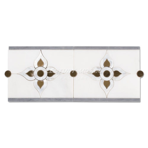 Border-CTR-DS-680A-Statuary-White+Pearl-Shell+Latin-Gray+Stainless-Steel-1