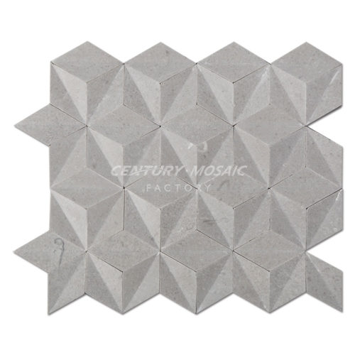 Rhombus-Marble-Mosaic-Tile-CTR-MM-D17001-Cinderella-Diamond-1